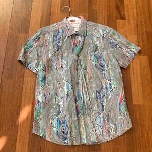 Robert Graham men’s short sleeved dress shirt large